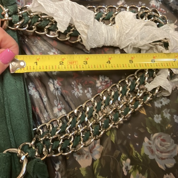 Avon NWO tags- stunning hunter green suede handbag - Picture 6 of 15